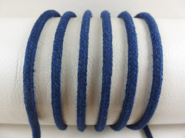 Round cord 100% cotton - 5 mm navy blue