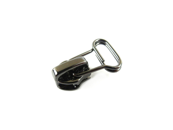 Pocket zipper with loop pull-through / zipper No. 7 model "Brilliant-LOOP" - platinum