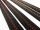 Tubular webbing/webbing - For dog leash collars 25 mm x 3 mm black-red / black-orange