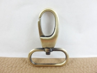 Carabiner hook - light model 25 mm old brass (brushed)