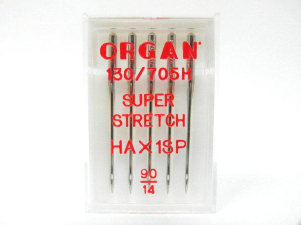 ORGAN - 5 Super Stretch HAX1SP needles size 90/14 / flat piston