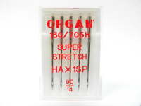 ORGAN - 5 Super Stretch HAX1SP needles size 90/14 / flat...