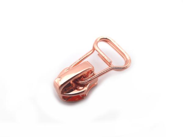 Pocket zipper with loop pull-through / zipper No. 7 model "Brilliant-LOOP" - rose gold