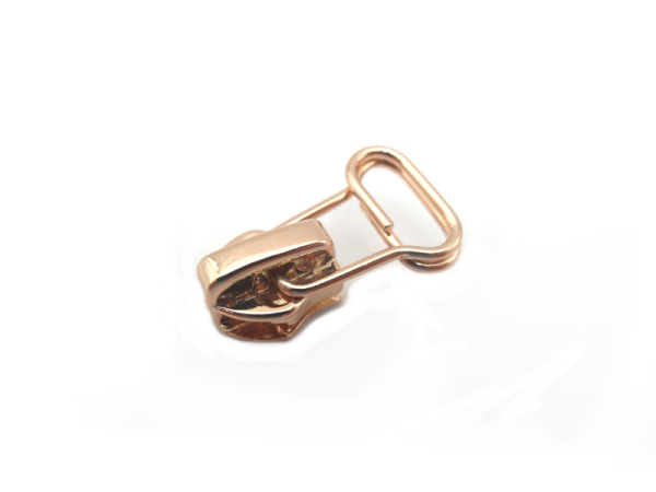 Pocket zipper with loop pull-through / zipper No. 7 model "Brilliant-LOOP" - rose gold-light