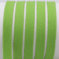 Flat cord / tube cord - 100% cotton - 18 mm apple green