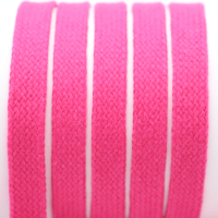 Flat cord / tube cord - 100% cotton - 18 mm pink