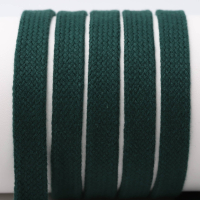 Flat cord / tube cord - 100% cotton - 18 mm fir green