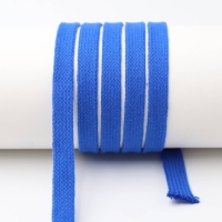 Flat cord / tube cord - 100% cotton - 18 mm royal blue