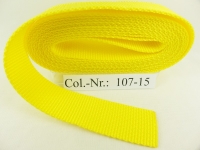 Top quality bag straps 15 mm yellow