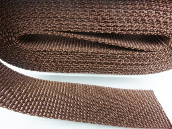 Taschengurtbänder in Top-Qualität 15 mm braun