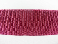 Webbing/bag strap - 50m ROLL "Top Quality" 15mm - thickness 1.75mm - burgundy red