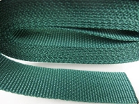 Webbing/bag strap - 50m ROLL "Top Quality" 15mm - thickness 1.75mm - pine green