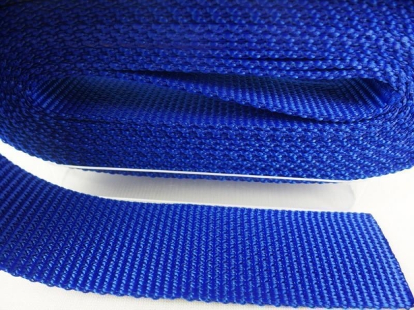 Webbing/bag strap - 50m ROLL "Top Quality" 15mm - thickness 1.75mm - royal blue