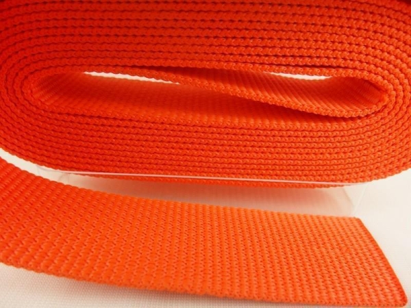 Taschengurtbänder in Top-Qualität 25 mm orange