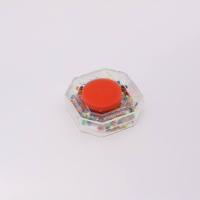 Glass head pin with foam cushion red 0.65 x 30 mm