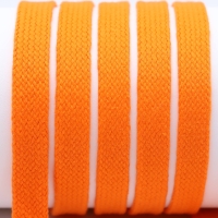 Tubular cord / flat cord - 100% cotton - 18 mm orange