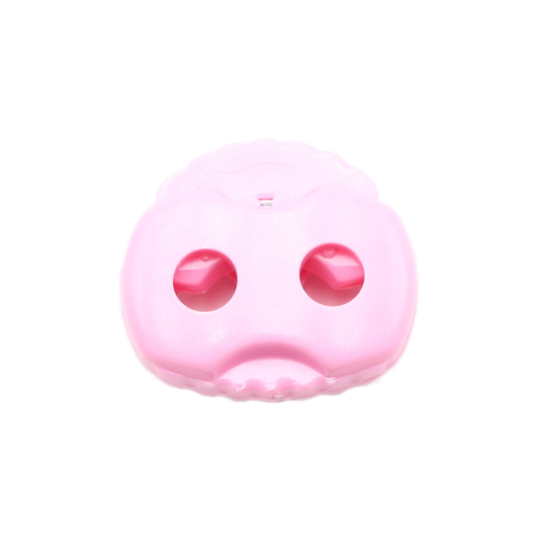 Kordelstopper 2-Loch - emoji - für Kordeln bis 4 mm Ø rosa