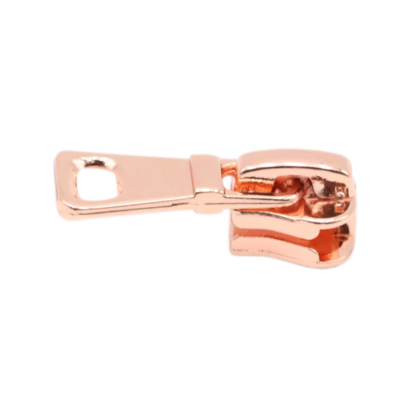 Delrin VISLON Zipper for 6 mm plastic teeth No. 5 model "TAP" rose gold