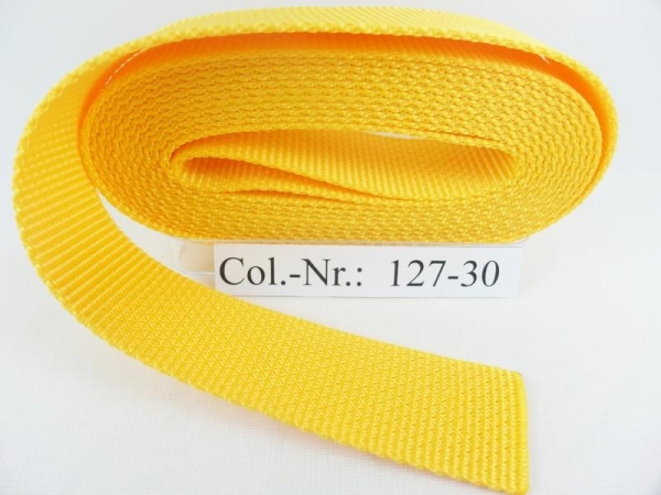 Bag straps in top quality 30 mm yellow-orange