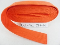 Taschengurtbänder in Top-Qualität 30 mm orange