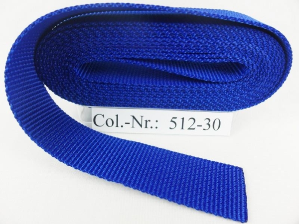 Taschengurtbänder in Top-Qualität 30 mm königsblau