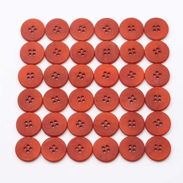 Buttons set of 36 TOP offer Ø 21 mm rust orange