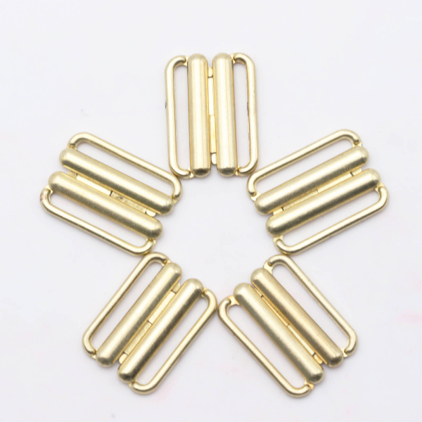 Clasps/buckles 5x for bras and bikinis 15 mm gold