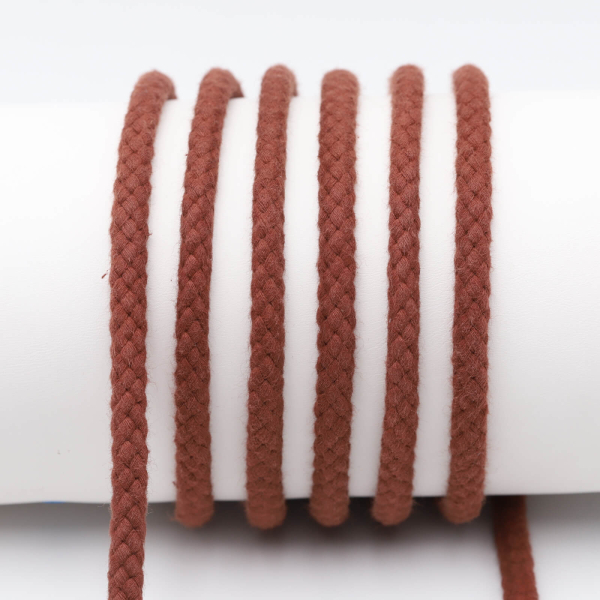 Round cord 100% cotton - 8 mm - brown