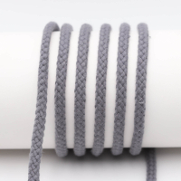 Round cord 100% cotton - 8 mm medium gray