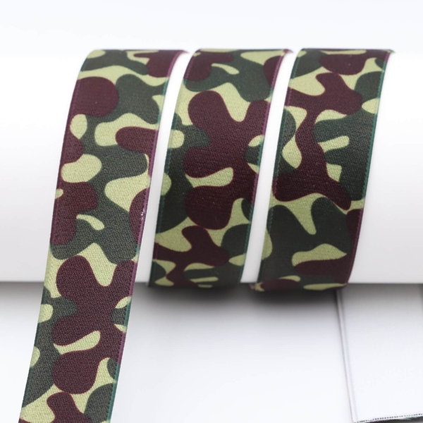 Elastic band - clothing band 35 mm camouflage