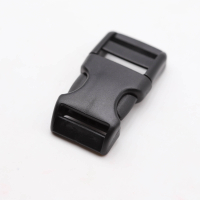 Plastic buckle set of 12 with curvature 20 mm black