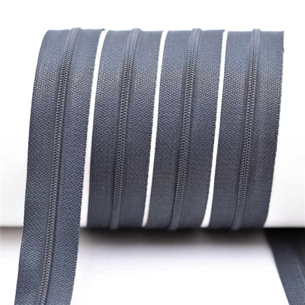 Endless zipper model “Holiday” 3 mm (for long zippers) anthracite-gray