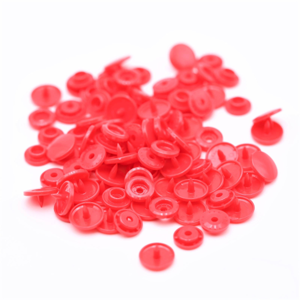 Original Kam-Snap press fasteners 25 pieces vermilion red