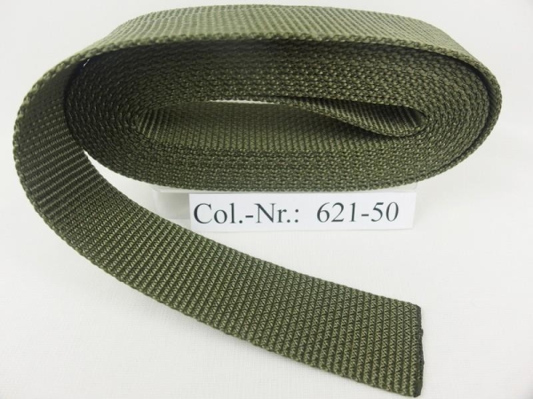 Taschengurtbänder in Top-Qualität 50 mm olivgrün