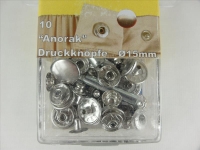 ANORAK snap fasteners 15 mm silver