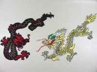 Iron-on picture embroidered dragon