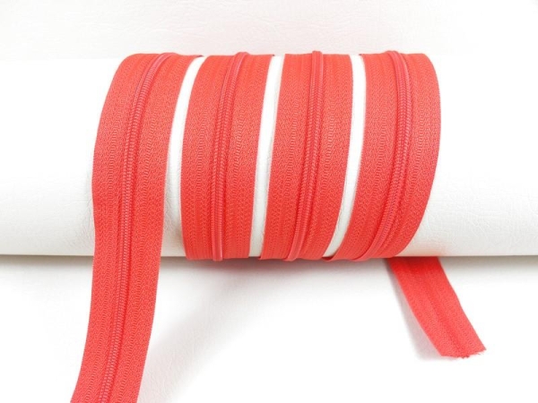 Endless zippers loose - per meter - spiral (3mm) red