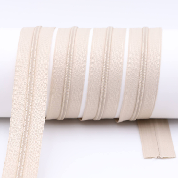 Endless zippers loose - per meter - spiral (5mm) light beige