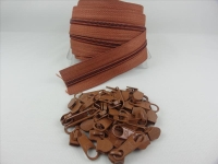 Zipper 5 mm spiral copper brown