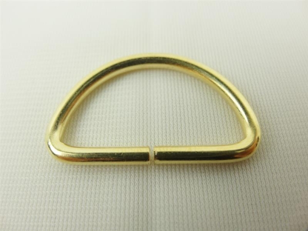D-Ring / Halbring  leichtes Model 35 mm gold