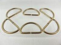 D-ring half ring oval seam light model 30 mm old brass